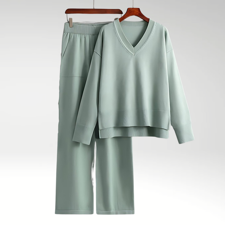 Lefèvre™ Ensemble Deux Pièces Luxe à Col en V