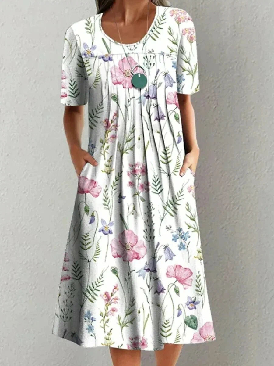 Lefèvre™ Robe Plissée à Motif Floral