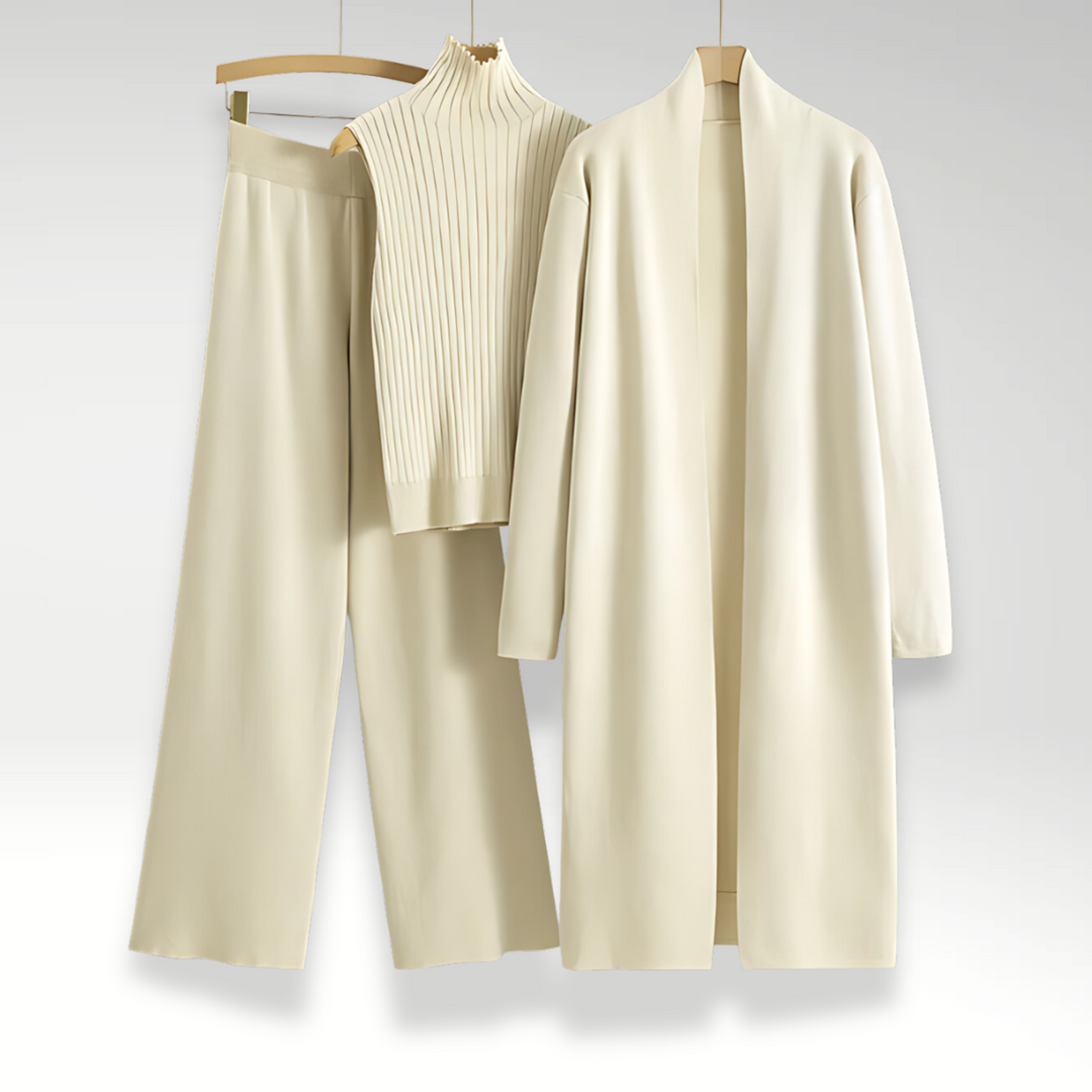 Lefèvre™ Ensemble trois pièces en maille Luxe