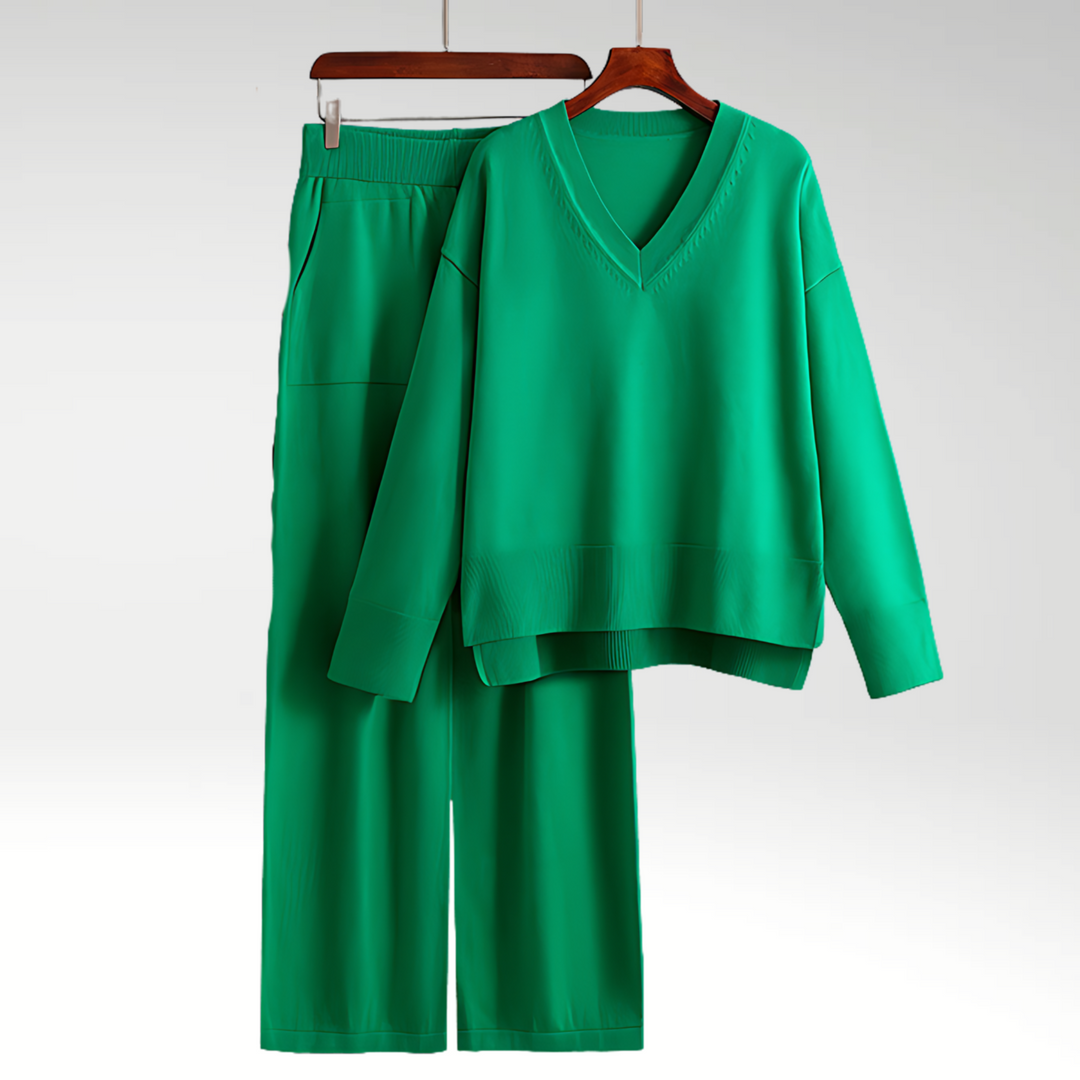 Lefèvre™ Ensemble Deux Pièces Luxe à Col en V