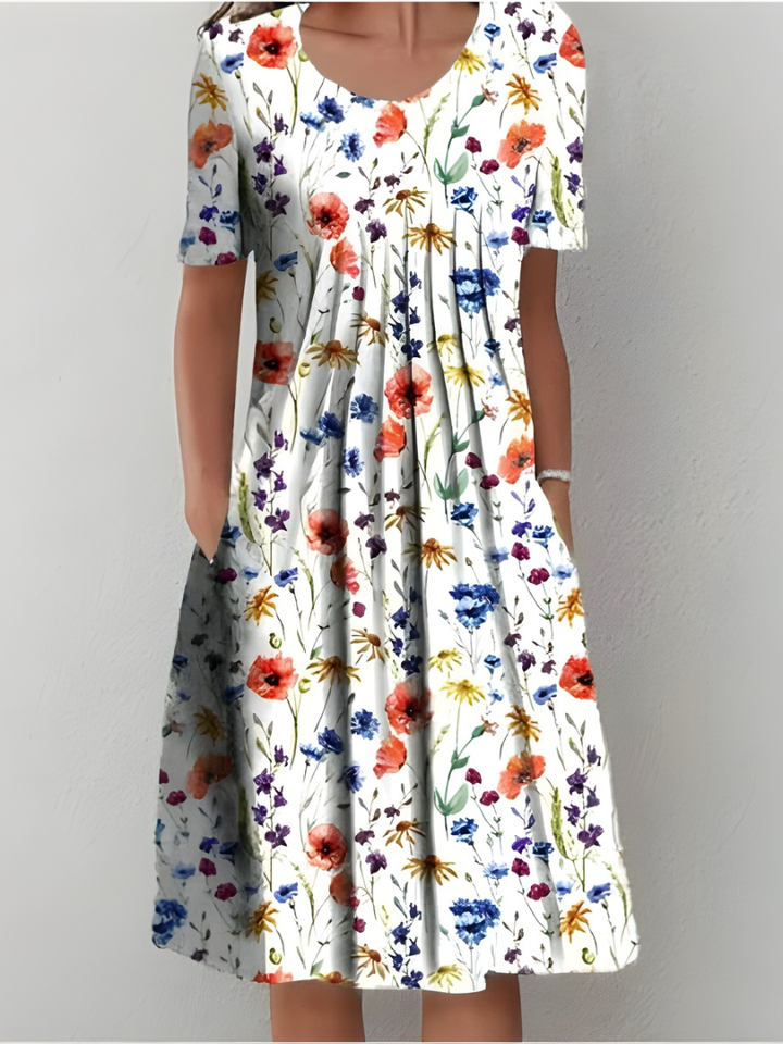 Lefèvre™ Robe Plissée Florale