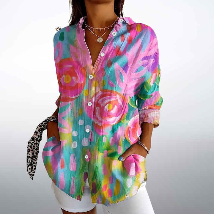 Lefèvre™ Chemisier à motifs colorés