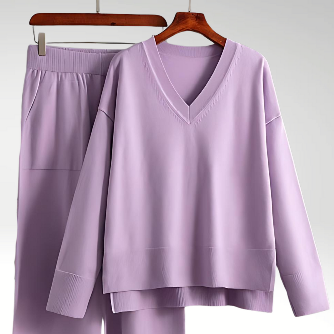 Lefèvre™ Ensemble Deux Pièces Luxe à Col en V