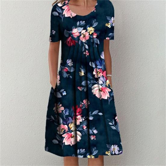 Lefèvre™ Robe Plissée à Motif Floral