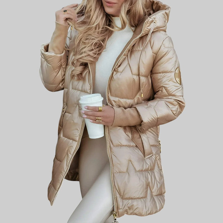 Lefèvre™ Élégant manteau d'automne avec capuche