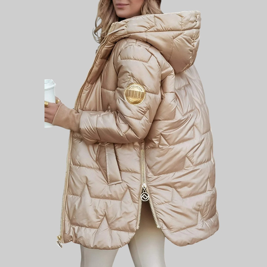 Lefèvre™ Élégant manteau d'automne avec capuche
