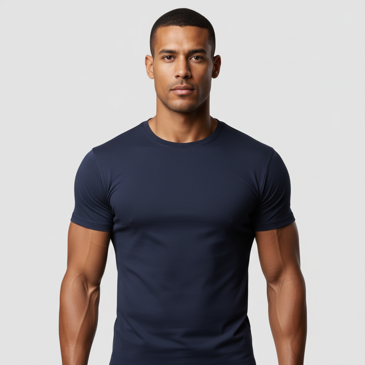 Lefèvre™ – T-shirt Coupe Parfaite Athènes - Bleu marine