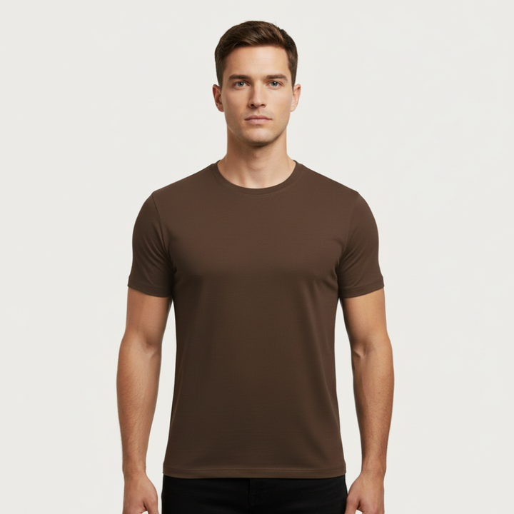 Lefèvre™ – T-shirt Coupe Parfaite Athènes – Marron