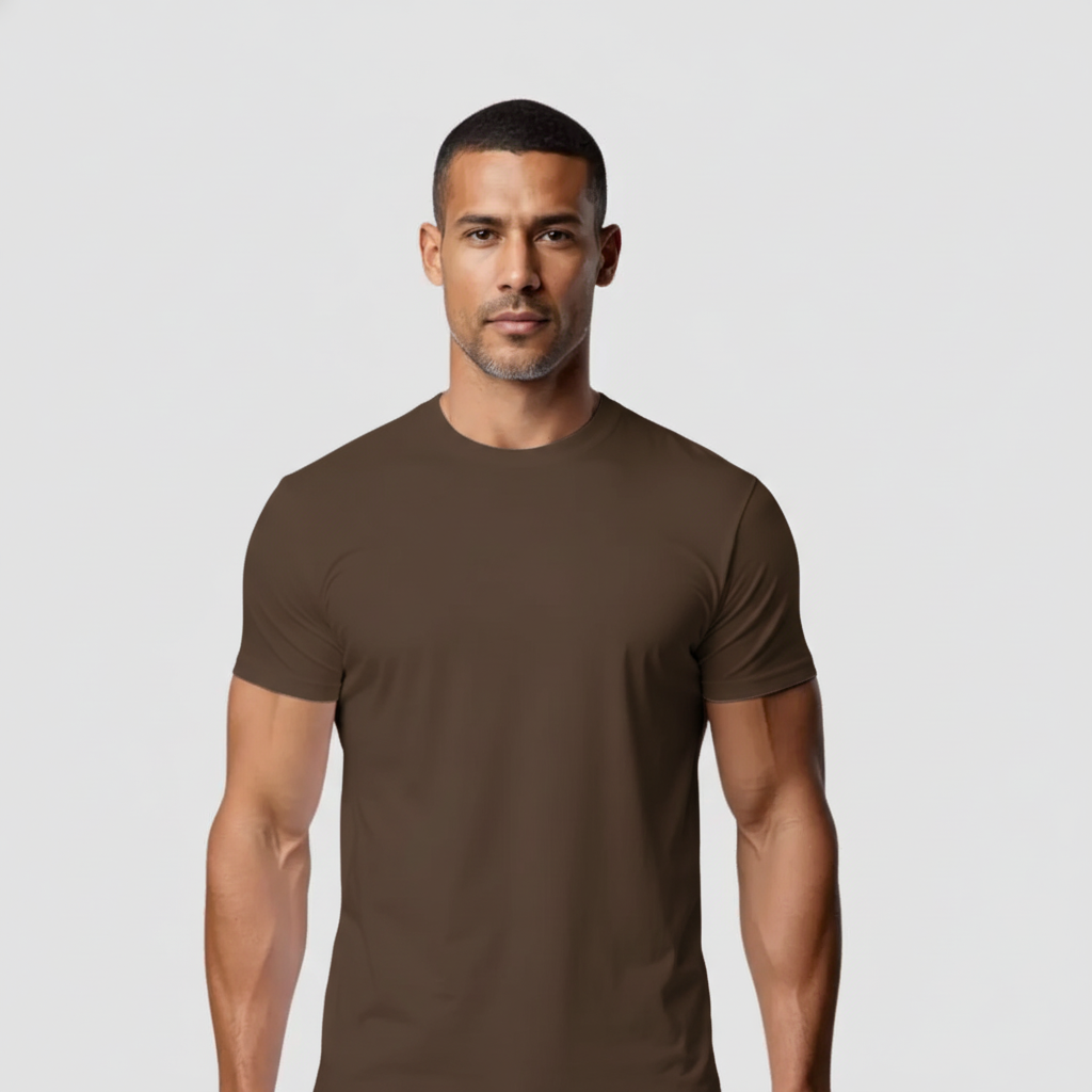 Lefèvre™ – T-shirt Coupe Parfaite Athènes – Marron