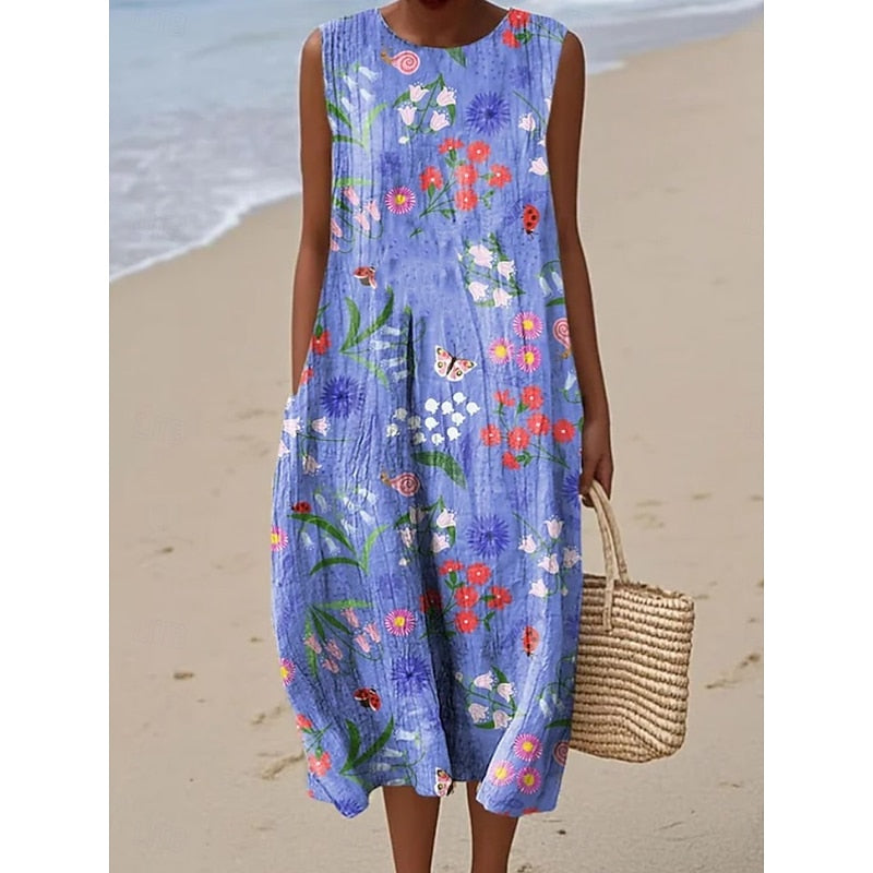 Lefèvre™ Robe d’été légère sans manches